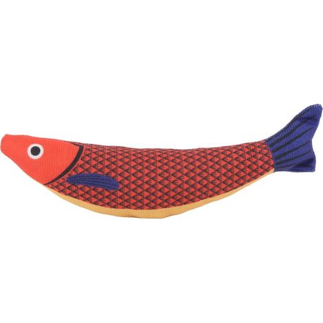 Toys Cat Saury Fish, Catnip Crinkle Sound Toys Soft et, Interactive Cat Kicker Toys for Indoor Kitten Exercice pour Toutes Les Races (Orange) (1/5)