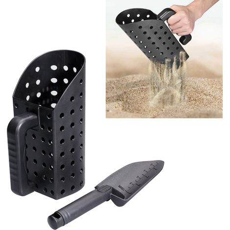 Pelle à sable portable, sablier, filtre pour chasse au trésor sur la plage, accessoires pour détecteur de métaux (1/5)