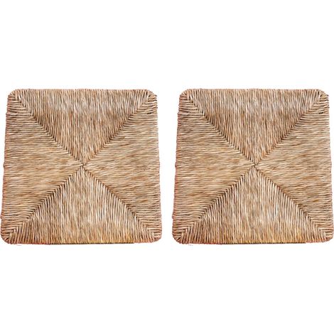2 pcs Siège chaise remplacement 427 Silvana structure paille naturelle 35x39cm (1/4)