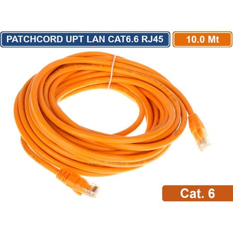 PATCHCORD CAVO DI RETE 10 METRI ETHERNET UTP CAT 6 4X2 AWG 24 LAN RJ45 (1/2)