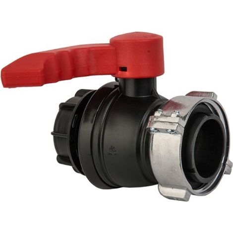 Válvula de bola IBC GW S75x6 con salida GZ S60x6 HD-PE Bradas 6355 (1/2)