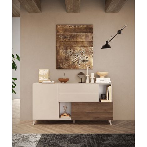 Buffet/bahut 181 cm chêne mercure/cachemire Minorka (1/4)