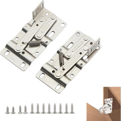 2Pcs Charnières à Ciseaux, Charnières à Ciseaux à 45 Degrés, pour Cuisine, Salle de Bain, Tiroir, Armoire, Organisateur (1/5)