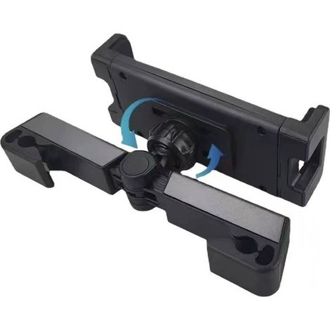 Support de téléphone pour voiture, support de téléphone pour siège arrière de voiture, support de téléphone noir réglable et rotatif à 360° pour tous les smartphones et iPads de 4,7 à 12,9 pouces (1/5)