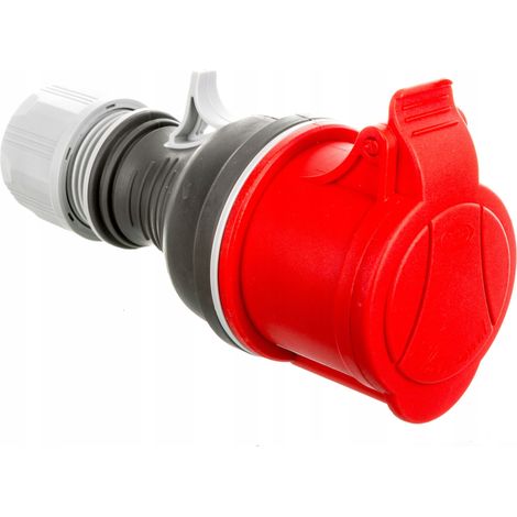 Prise 32 A 4 pôles - Rouge - Portable - IP44 - Finition haut de gamme - Système Twist (1/3)