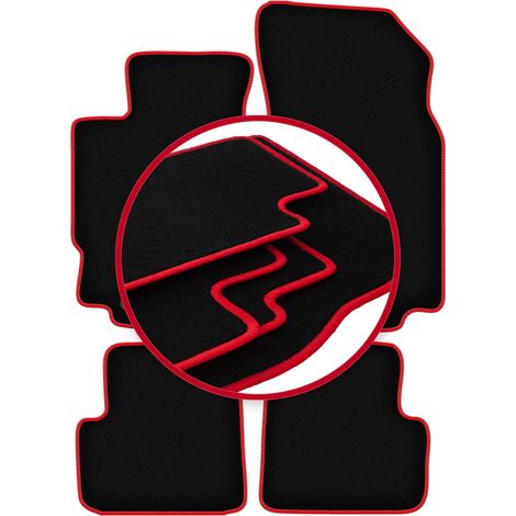 CARLUX-RED Auto-Fußmatten für: Peugeot 406 Limousine, Kombi, Break (1995-2004) (1/5)