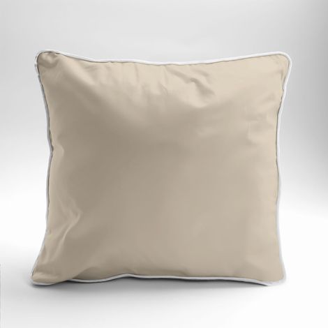 Taie d'oreiller Macatin pur coton 40x40 Beige sable (1/2)