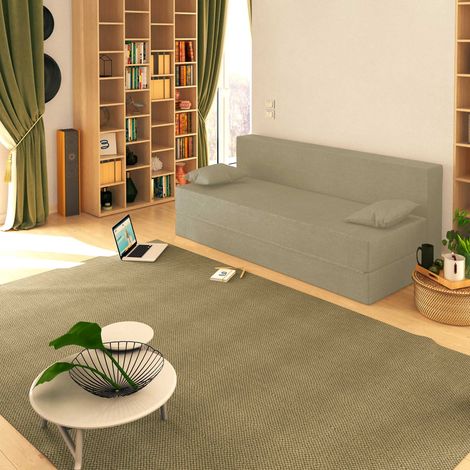 Baldiflex Divano Letto Morbido TreTris 3 Posti che diventa 3 Posti letto colore Sabbia