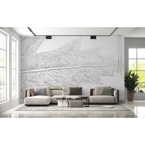 Papier peint nature - texture de feuille en gros plan - 150 x 250 cm (1/2)