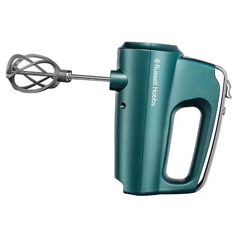 Russell Hobbs 25891-56 Batteur Mixeur Swirl, 5 Vitesses, Fonction Turbo, 1 Paire de Batteurs Hélice, Pétrin, Fouets - Turquois (1/5)