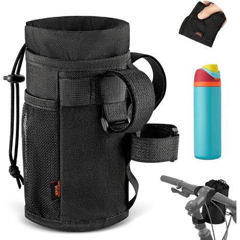 12-24oz Porte Gourde Velo sans Vis Bidon Porte Velo avec Poche en Maille Porte Gourde VTT pour Bouteille Vélo Guidon Poussette Porte Gourde Scooters Fauteuil Roulant Randonnée Accessoires (1/5)