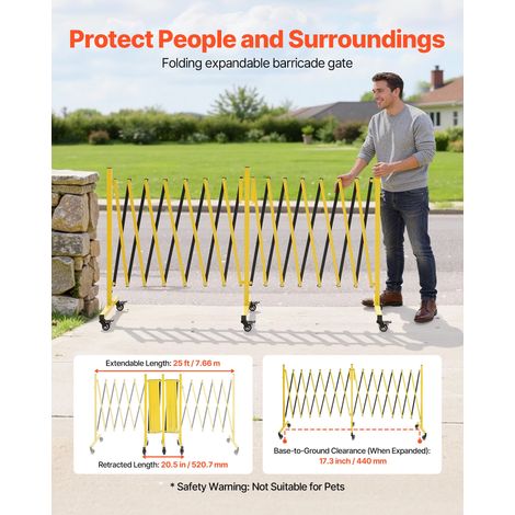 Barrière de Sécurité Extensible Double Barrière Accordéon 7 (1/5)
