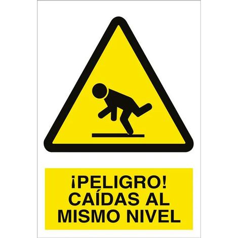 Cartello di avvertimento in polistirolo 420x297mm, design variabile, pericolo di caduta.