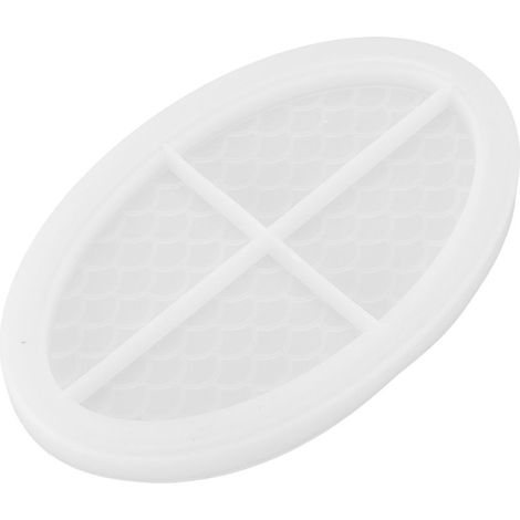 Moule en Silicone pour Création Résine Époxy - Forme Ovale à Motif Écailles (1/5)