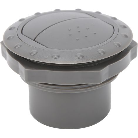 Embellecedor de salida de aire acondicionado para coches, autocaravanas, autobuses y barcos - Botón redondo - Gris (1/5)
