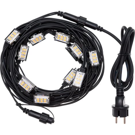 Catena strobo 10 led effetto flash luce Stroboscopica da esterno decorazione natalizia -Luce Fredda
