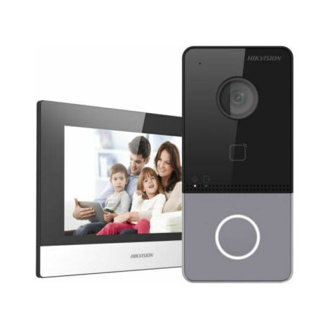 Hikvision DS-KIS603-P  Kit videocitofono IP 2 Mpx con lettore mifare per sblocco serratura (1/4)