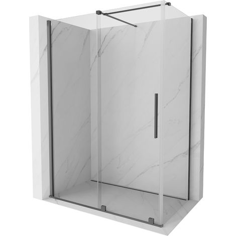 Mexen Velar Duschkabine verstellbar 160 x 70 cm, transparent, gun metal - 871-160-070-01-95 (1/5)