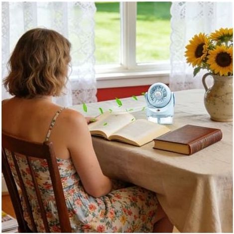 LOLLANDA Tragbarer Sprühventilator: Mini-Luftkühler und leiser Ventilator für den persönlichen Gebrauch – Das ideale Sommergeschenk fürs Schlafzimmer (1/4)