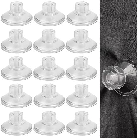 Juego de 15 ventosas sin taladrar para cocina, dormitorio, baño, oficina, armarios, camping al aire libre, decoración artesanal (60 mm) (1/5)
