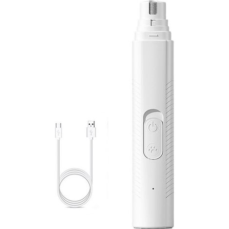 Lime électrique pour griffes d'animaux — Rechargeable par USB (pour chats et chiens), avec lumière LED et meule en diamant (1/5)
