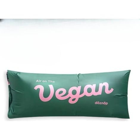 Sofa gonflable confortable pour camping et jardin, vert pastel, matelas pneumatique portable pour détente en plein air, idéal pique-nique et voyage (1/3)