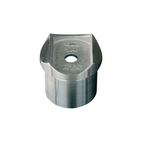 Deco Fer Forge – Support main courante à fleur de poteau Ø42,4mm – Hauteur 36,5mm – Inox 304 – Pour intérieur et extérieur – Fixation à vis (1/3)