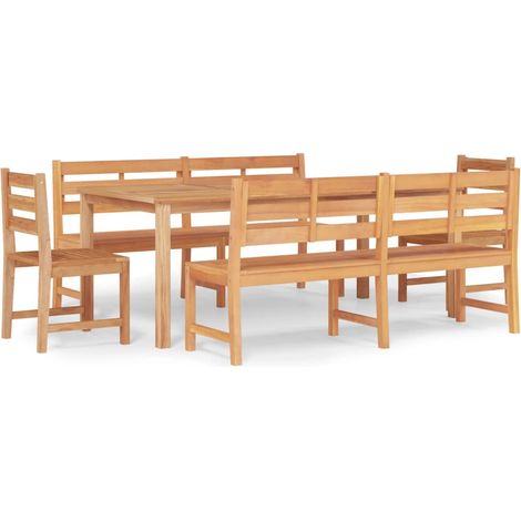 Maison Exclusive - Set da Pranzo per Giardino 5 pz in Legno Massello di Teak