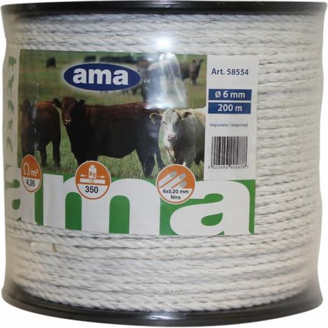 Rotolo corda elettrica ø 6mm lunghezza 200 mt