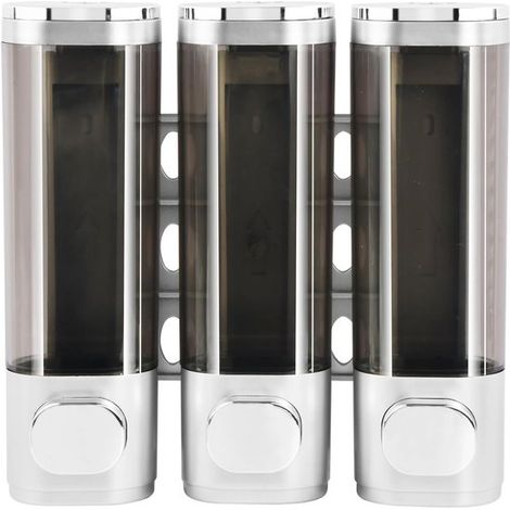 Wandseifenspender – 3 x 300 ml – Silber (1/4)