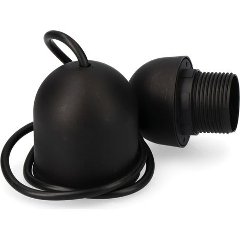 Set pendente nero E27 Lunghezza 80 cm (1/3)