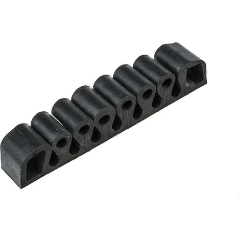 Range-câble RS PRO 7 Ouvertures, 25 x 150mm Autoadhésif Noir ( Prix pour Sachet de 3 )