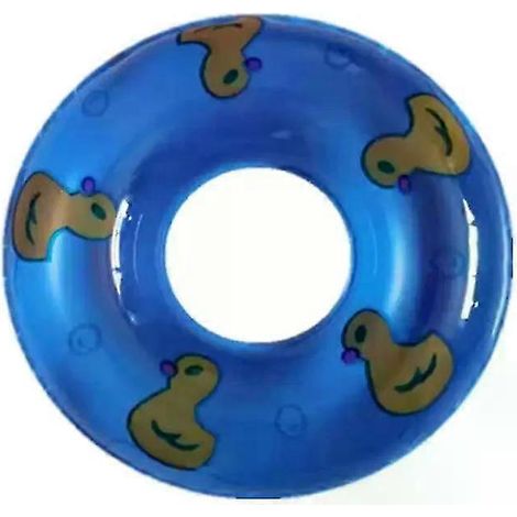 Bouée gonflable en forme de donut pour enfants, à utiliser dans les piscines pendant l'été un accessoire flottant conçu pour les jeux d'eau récréatifs.-AquaForge (1/5)