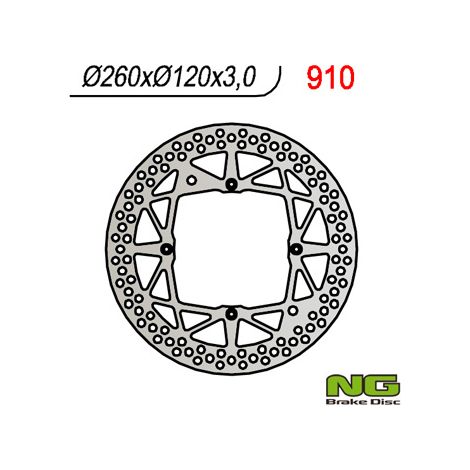 Disco de freno delantero NG para Husqvarna 125/250 2000-2013, 260 mm, 3 mm