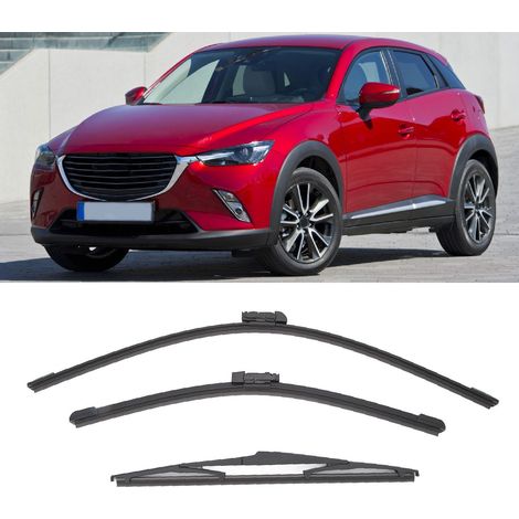 24" + 18" Frontscheibenwischerblätter mit 14" Heckscheibenwischerblättern (3er-Pack) für Mazda CX-5 CX-9 CX5 CX9 2017-2021 (Teilenummer: Huangjia 002) (Übergröße) (1/5)