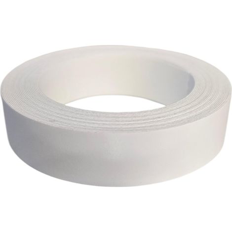 1x Bande de Chant Autocollante 18mm x 5m Epaisseur 0,50mm Mélaminé Facile à Appliquer Bricolage Étagère Meuble Panneau Bois Caravaning Camping Car, blanc