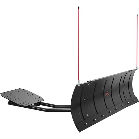 VEVOR Lama Spazzaneve Regolabile da 1092 a 1524 mm di Larghezza, Attacco Spazzaneve Universale con Alette in Gomma, Lama in Acciaio Resistente, Compatibile con la Maggior Parte di UTV e ATV