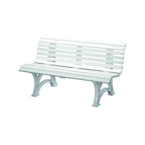 Banc de jardin en plastique 1500mm – 13 lames – Résistant aux intempéries et aux UV – Conception ergonomique 800mm de hauteur – Blome