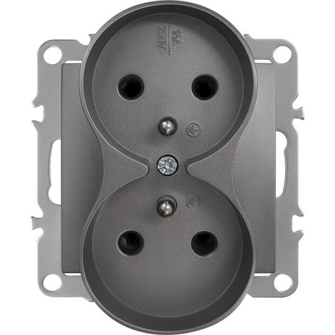 Toolight Double Grounded Socket Oste Jnh002-g Grey (1/5)