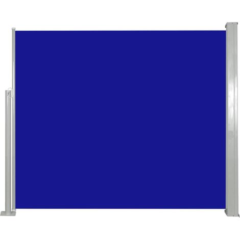 Toldo de protección lateral retráctil para patio, jardín, terraza, balcón, protección visual, 120 x 300 cm, azul 020007082