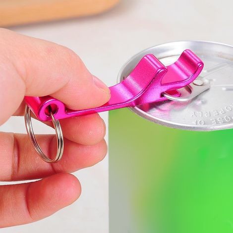 Tragbarer, multifunktionaler Flaschenöffner aus Aluminiumlegierung, kreativer Mini-Flaschenöffner, Schlüsselanhänger, Dosenöffner (1/5)