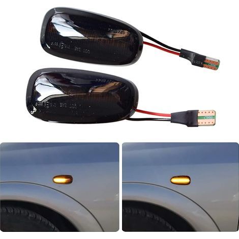 Satz mit 2 dynamischen LED-Seitenblinkern für Opel Zafira A 1999-2005 Astra G 1998-2009 (rauchschwarz) (1/5)