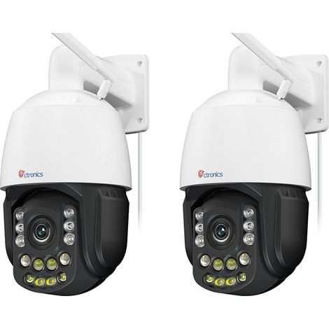Ctronics 4K Caméra Surveillance Lot de 2 30X 3D Zoom Optique, 5/2.4Ghz WiFi,150M Nuit Vision, Auto Cruise & Zoom, Suivi Détection Humaine/Véhicule/Animal Metal (1/5)