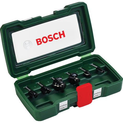 Bosch HM Wood Router 8mm Set 1/4"" Milling Set 6 Piece 2607019462