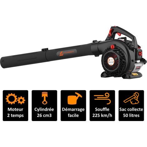 Souffleur - aspirateur - broyeur thermique, 26 cm3, 225km/h