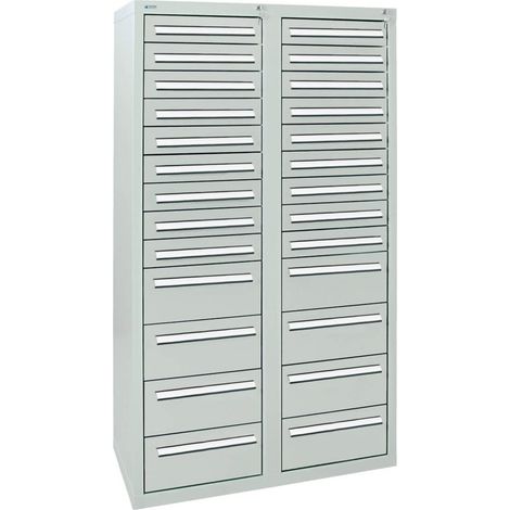 Stumpf Schubladenschrank Serie T-100/35-4, 26 Schubladen lichtgrau (18x100, 8x200mm) (1/3)