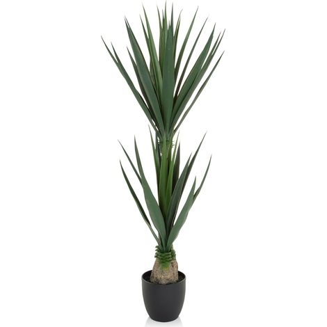 Kunstpflanze / Kunstbaum YUCCA Palmlilie grün hjh OFFICE