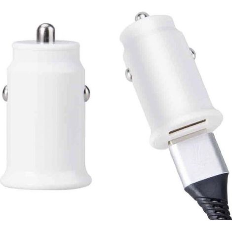 Caricatore da auto AVANT Connect  Caricatore per accendisigari  Doppia porta USB  Caricatore mobile con ricarica rapida  White