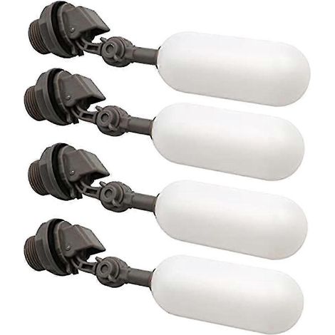 HONORNIC - Lot de 4 vannes à flotteur de 3/4 pouce avec bras réglable et filtre à eau en plastique.