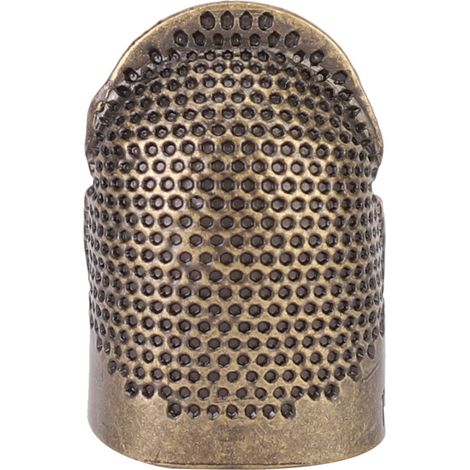 Dé à coudre vintage en laiton portable pour couture, quilting, patchwork, protection des doigts DIY artisanat (Taille S) (1/5)